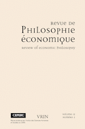 Revue de philosophie économique, v. 15, no 02